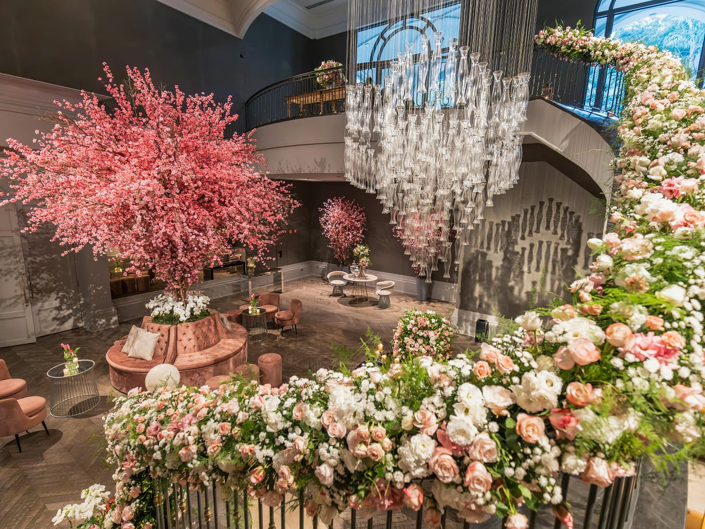 Decorative interior of a venue