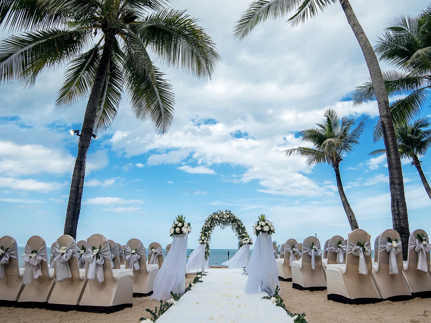 Outdoor wedding near beach