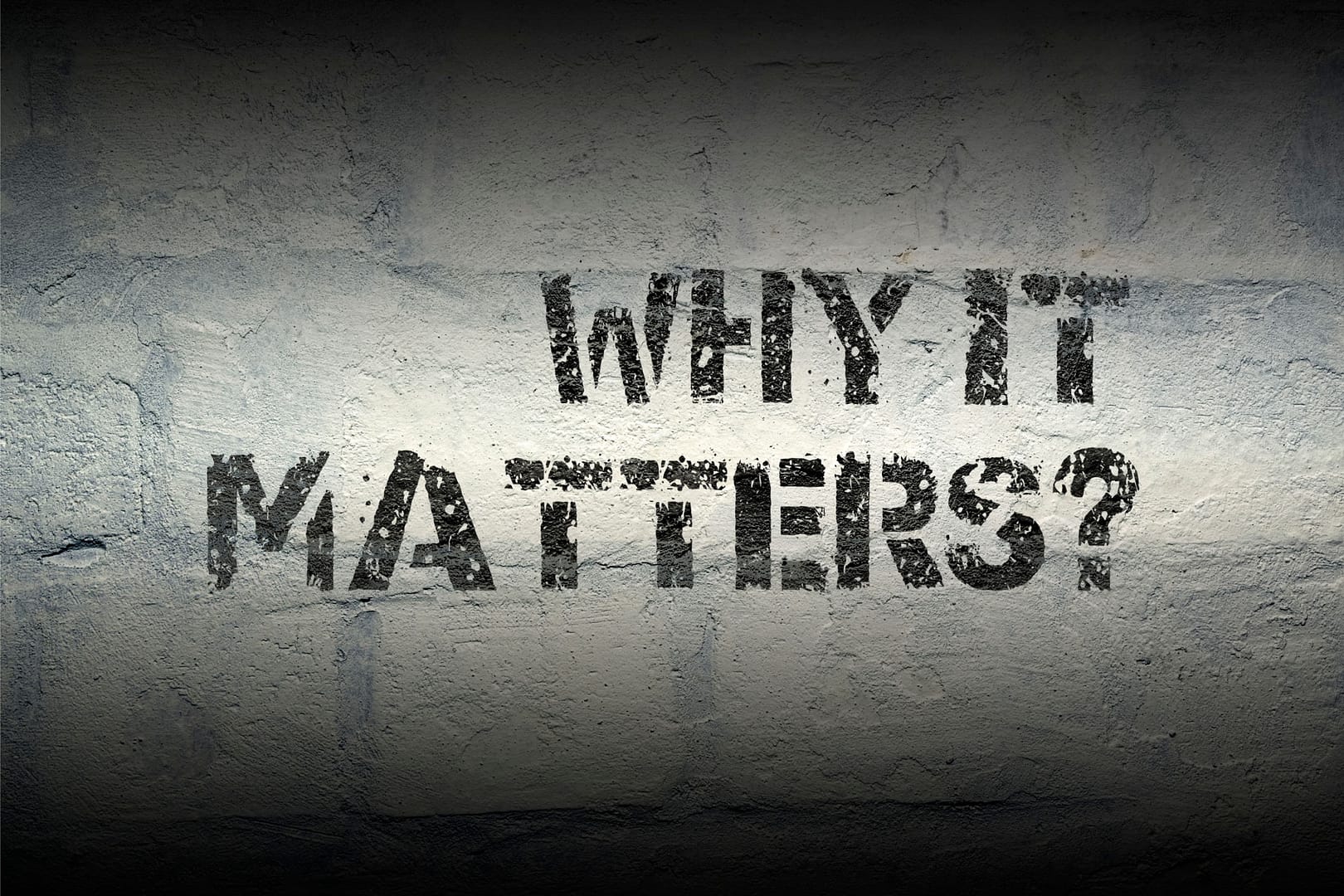 Why it matters text on a concrete wall background - Why Asking Questions Before Marriage Matters