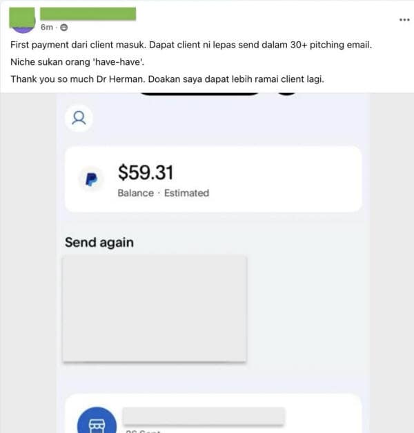 First Payment Masuk Untuk Jualan Artikel AI! - USD 59.31