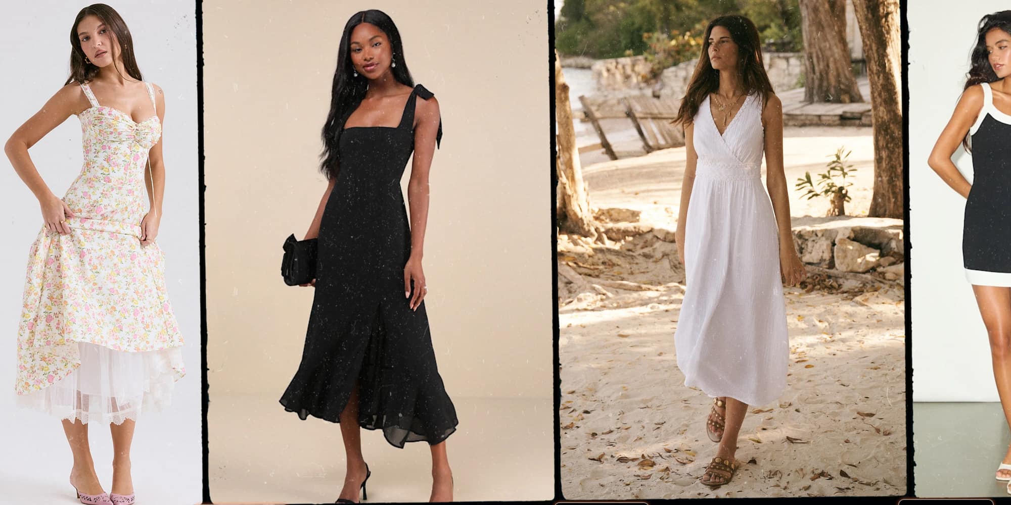 Collage of women in sundresses