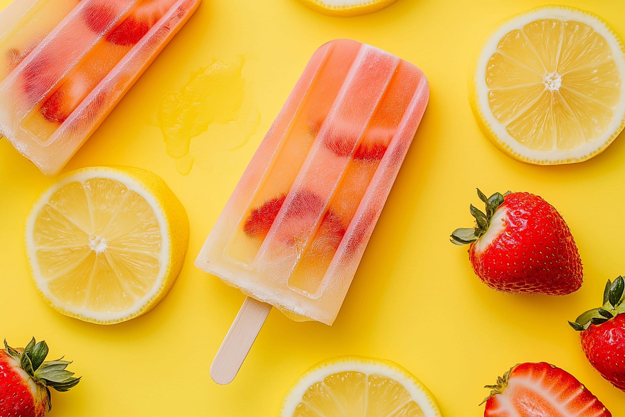 Strawberry Lemonade Popsicles