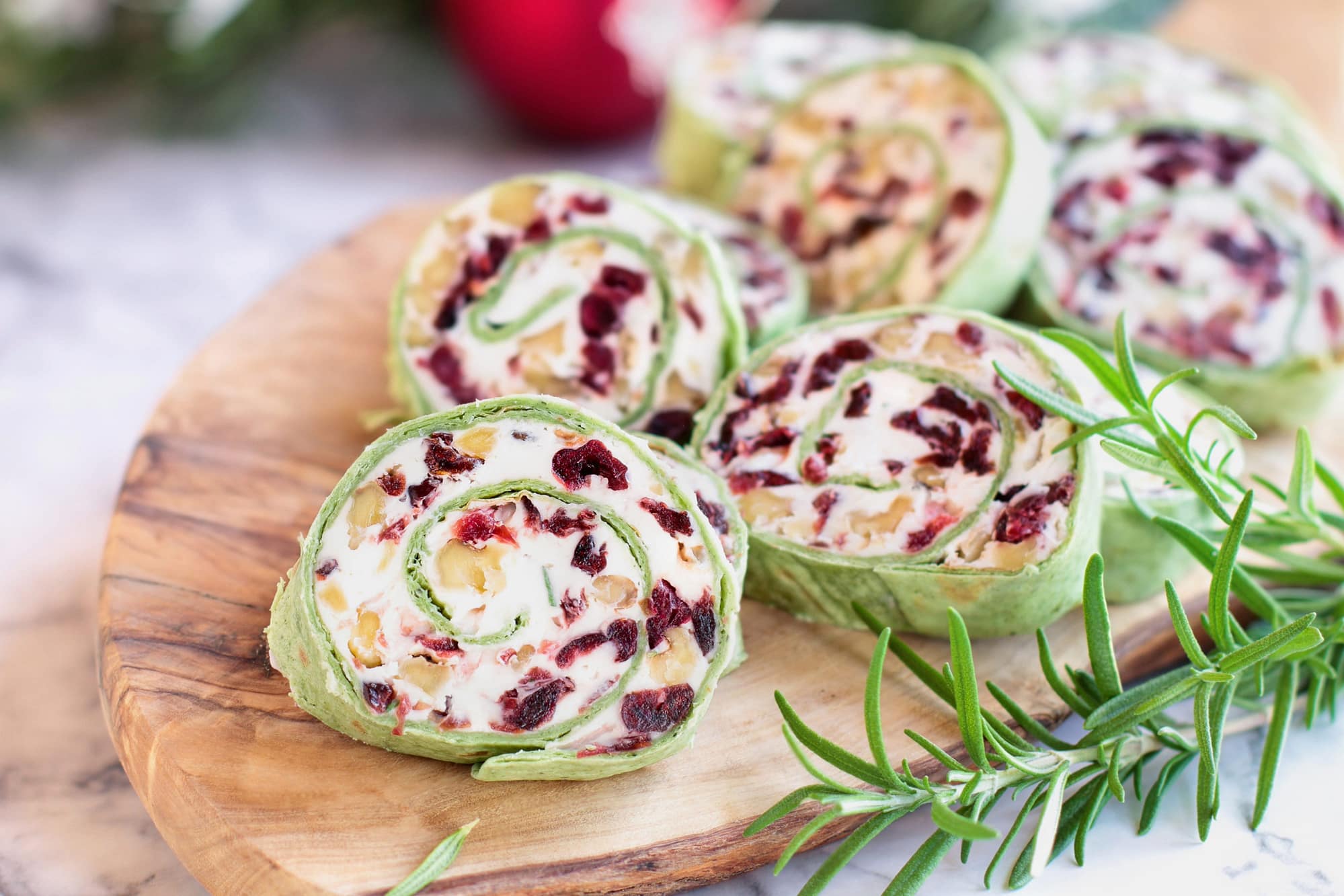 Cranberry Cream Cheese Pinwheels