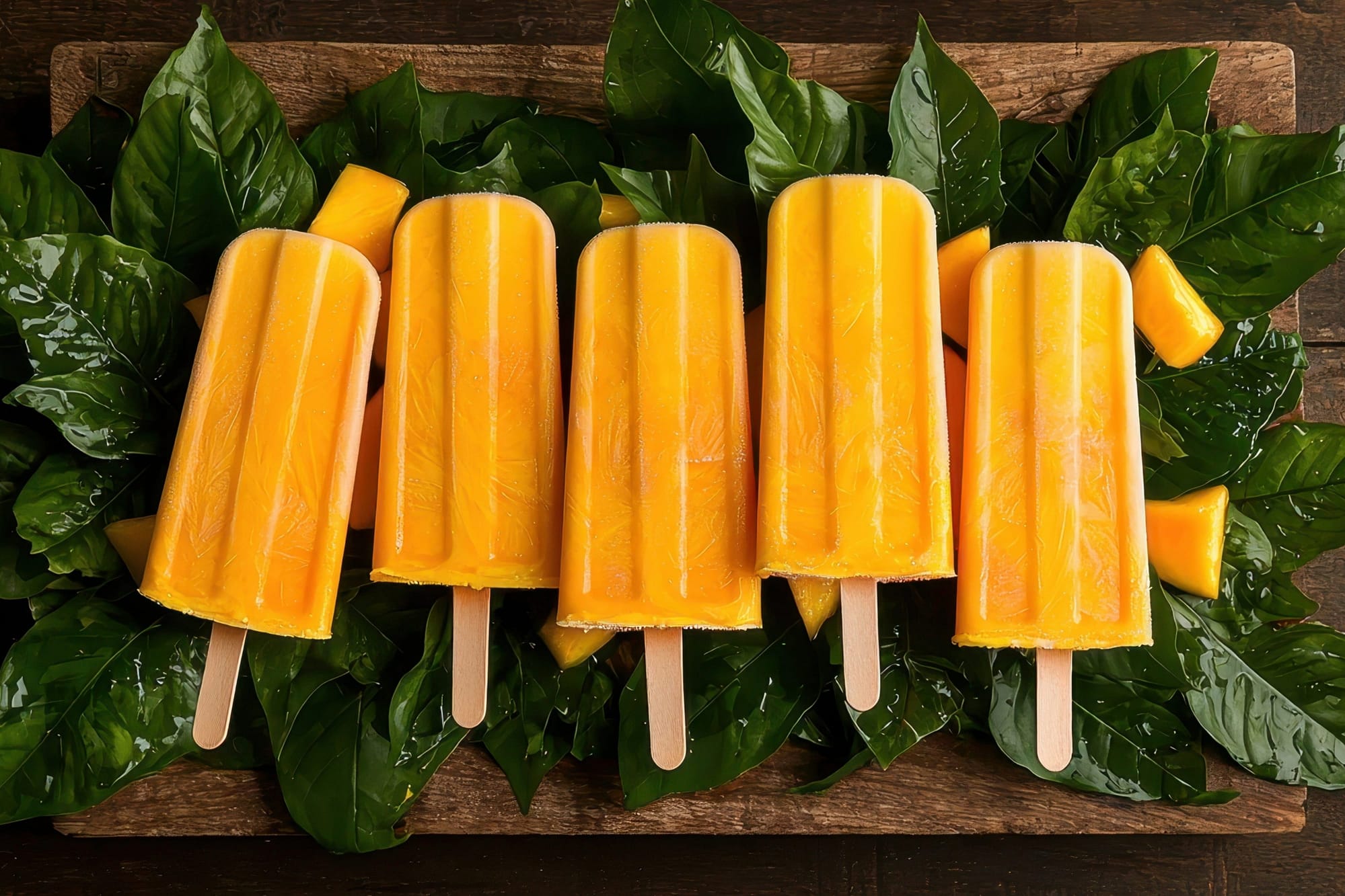 Mango Lassi Popsicles