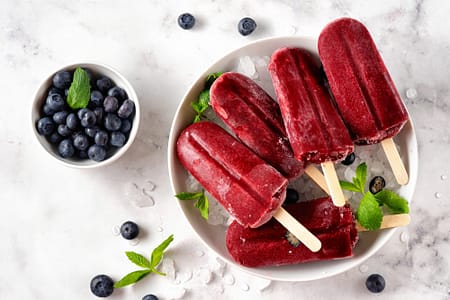 Berry Lime Popsicles