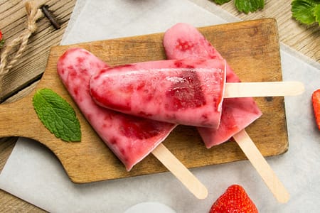 Strawberry Popsicles