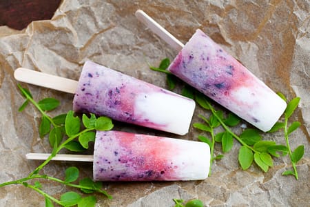 Blueberry Cream Popsicles