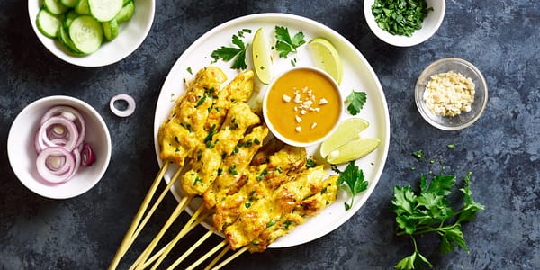 Chicken Satay with Peanut Sauce