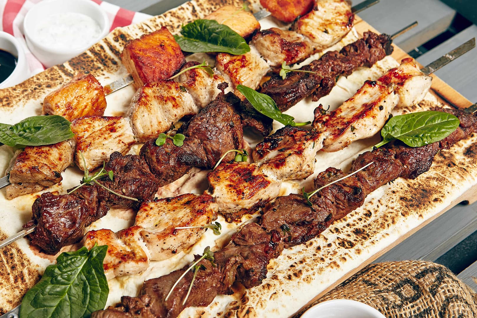 Various shish kebab