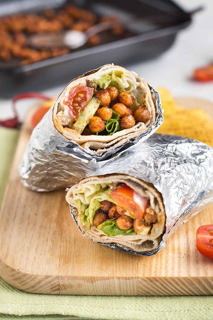 Roasted Chickpea Wraps