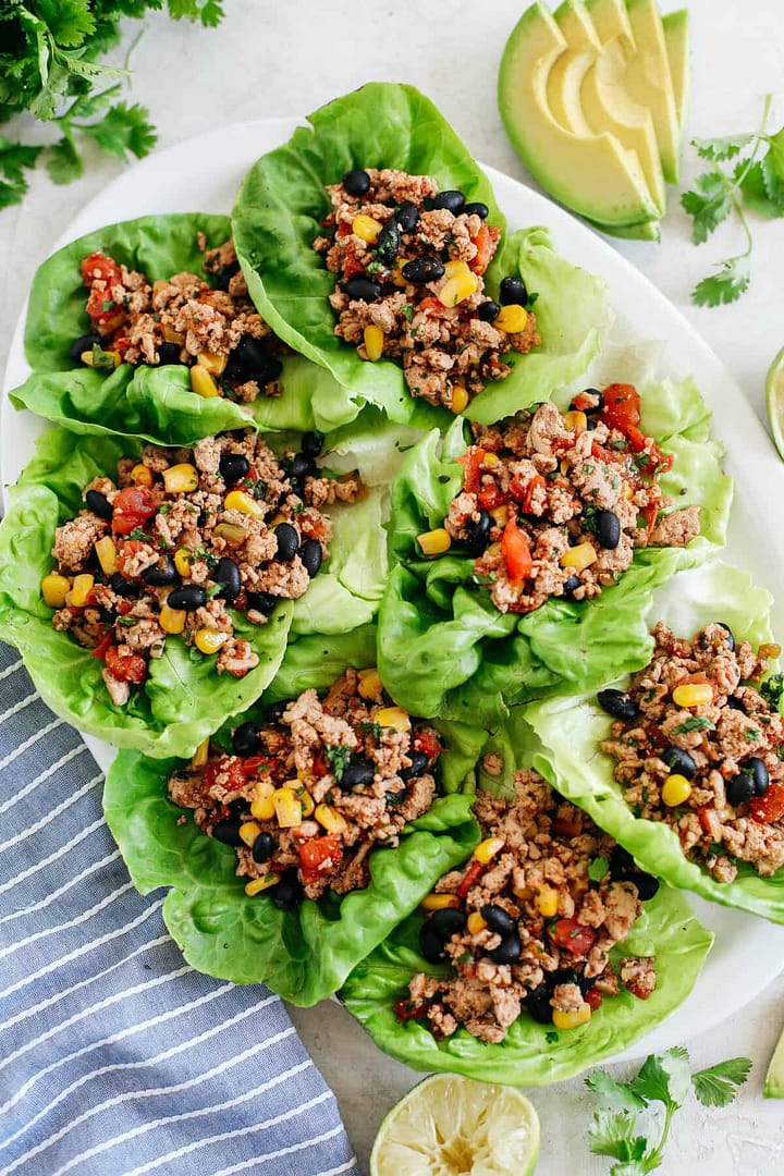 Turkey Taco Lettuce Wraps