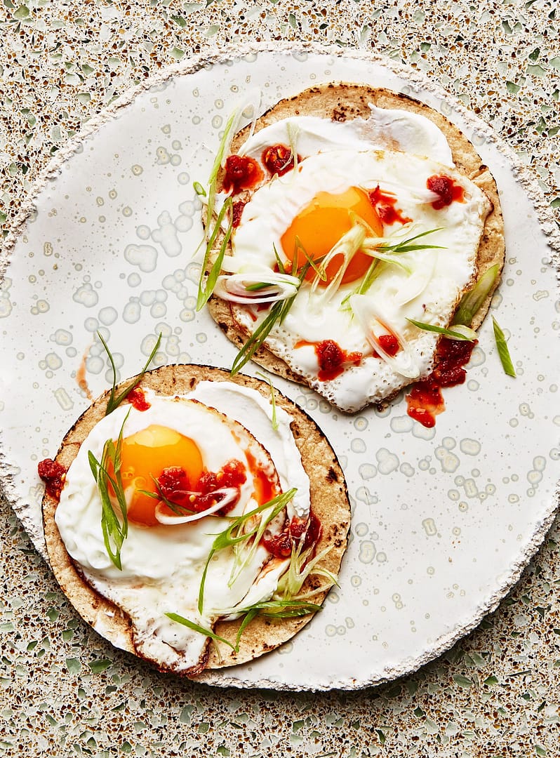Fried Egg Tacos with Chile Jam