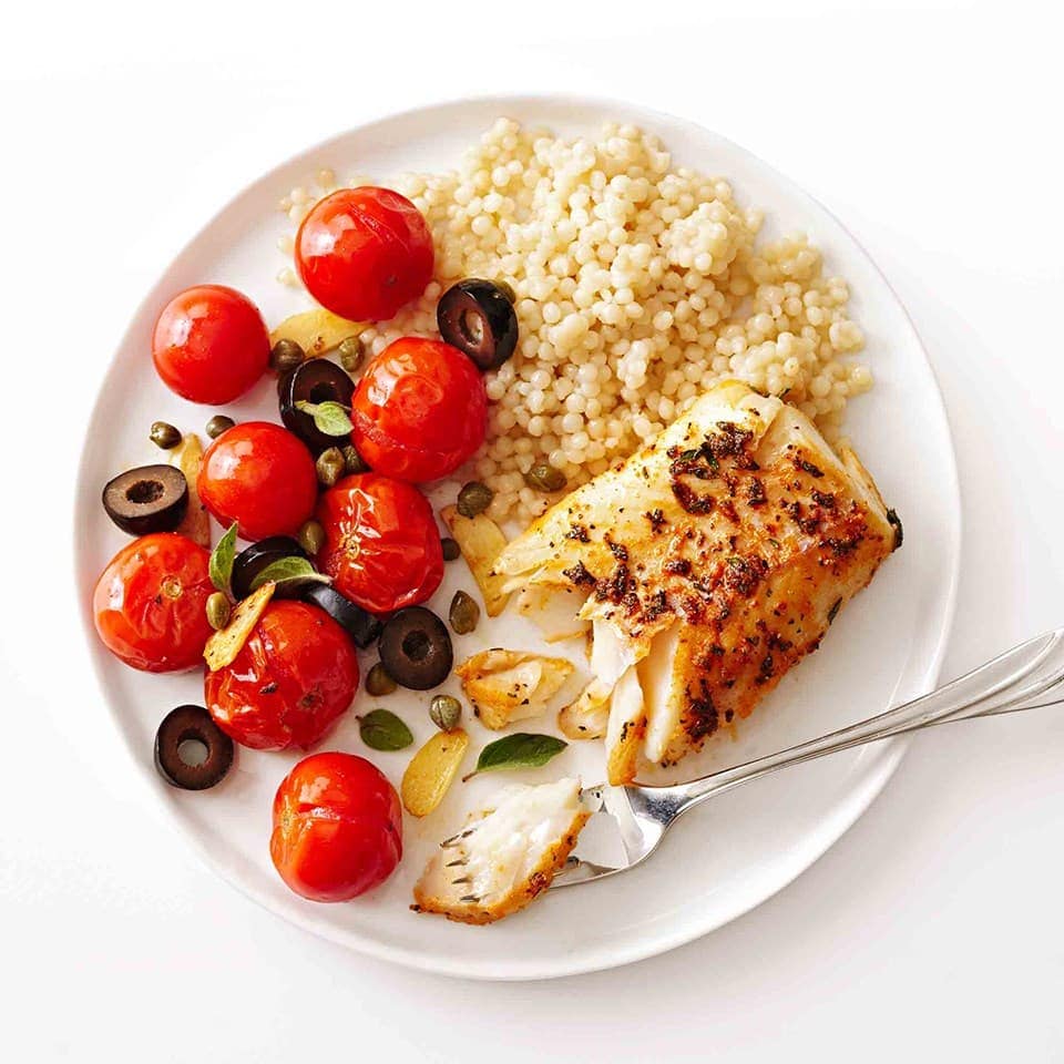 Herby Cod with Roasted Tomatoes