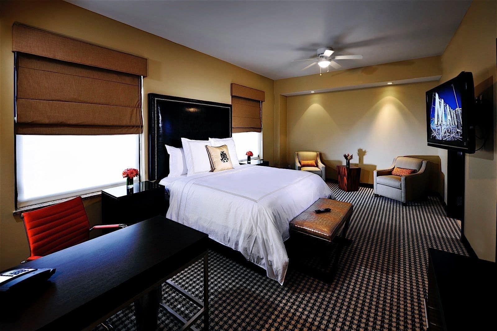 Bedroom view of The Mayo Hotel
