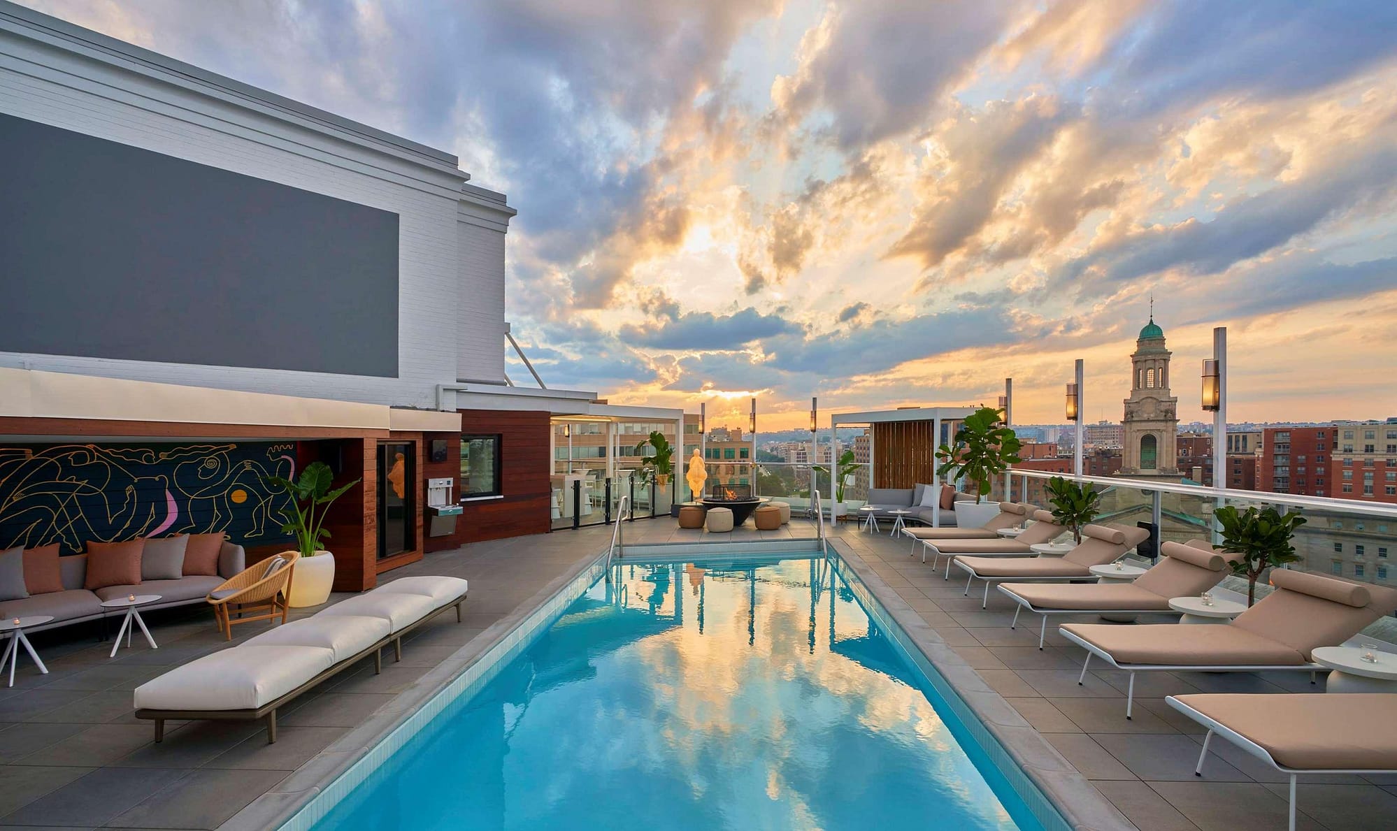 Pool view of Hotel Zena Washington DC