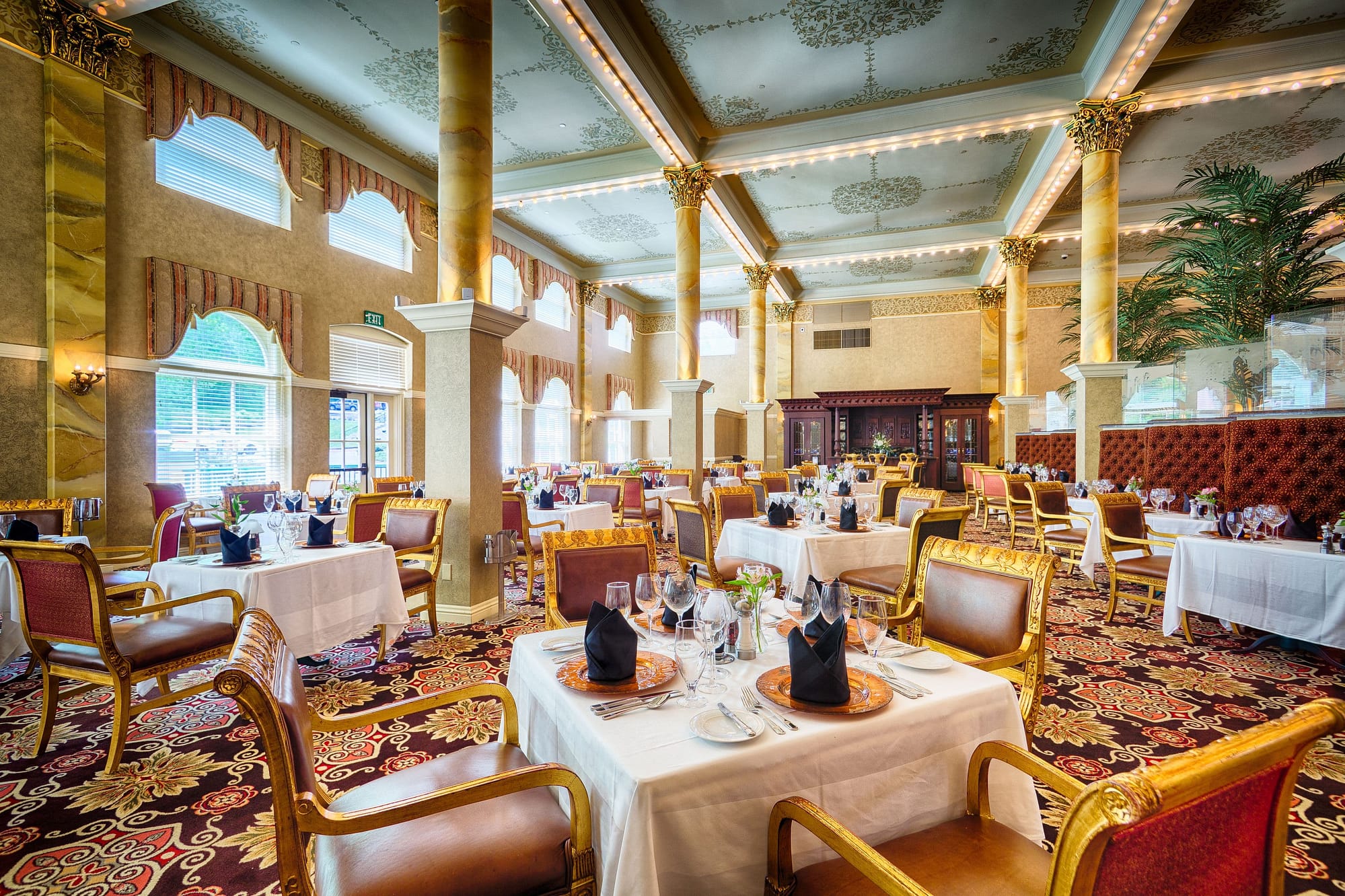 Restaurant view of West Baden Springs Hotel