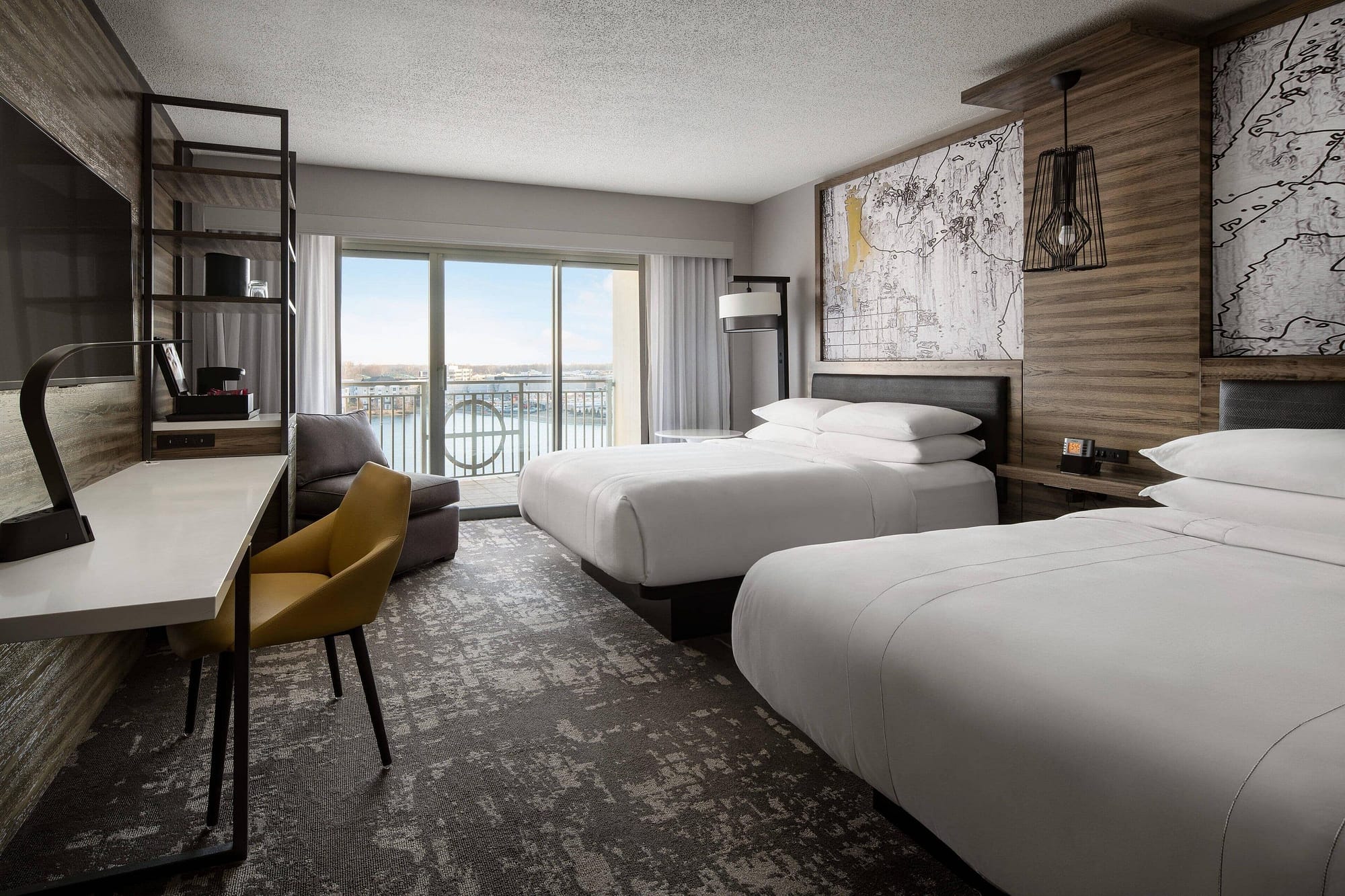 Bedroom view of Marriott Indianapolis North