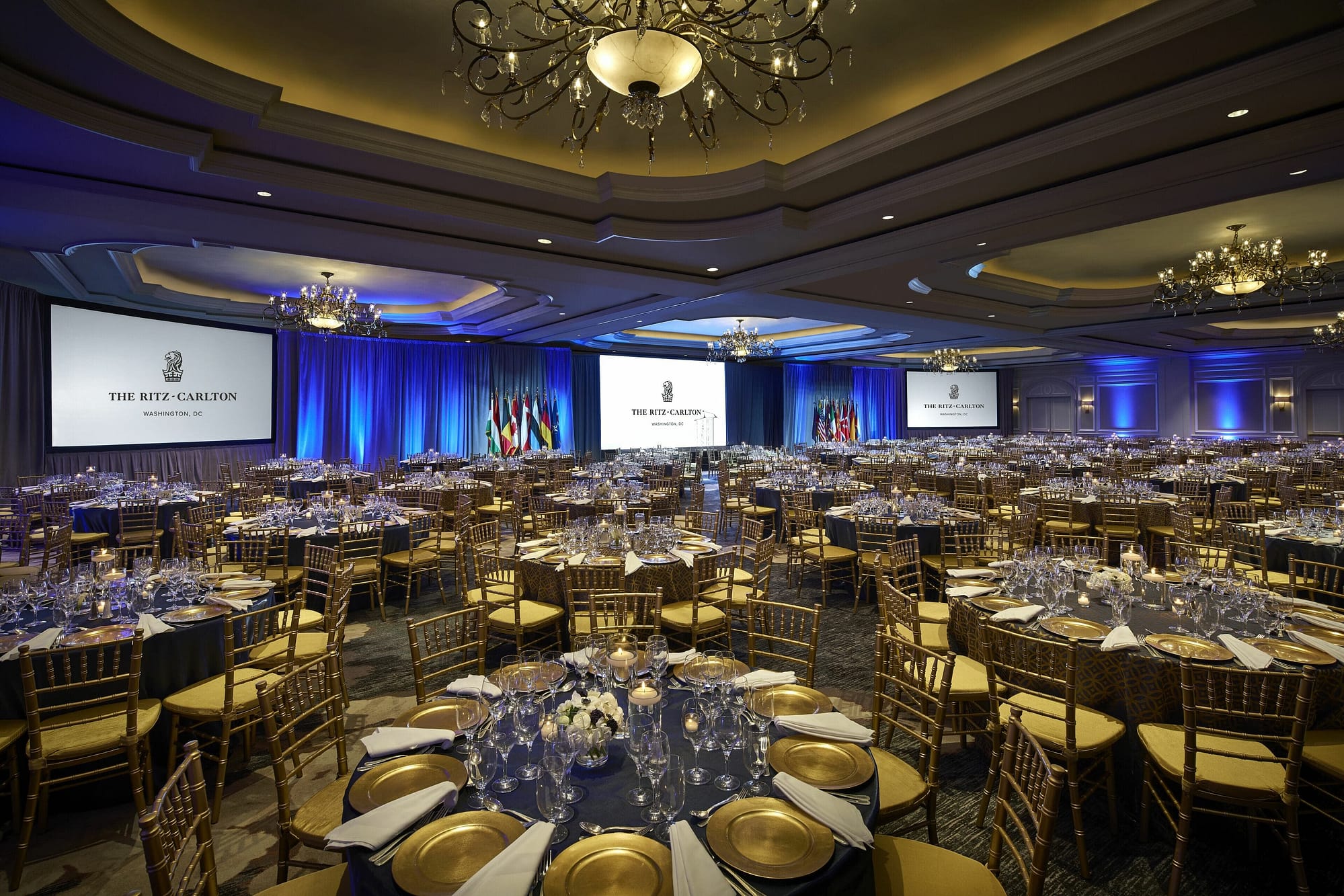 Banquet hall view of The Ritz-Carlton, Washington, D.C.