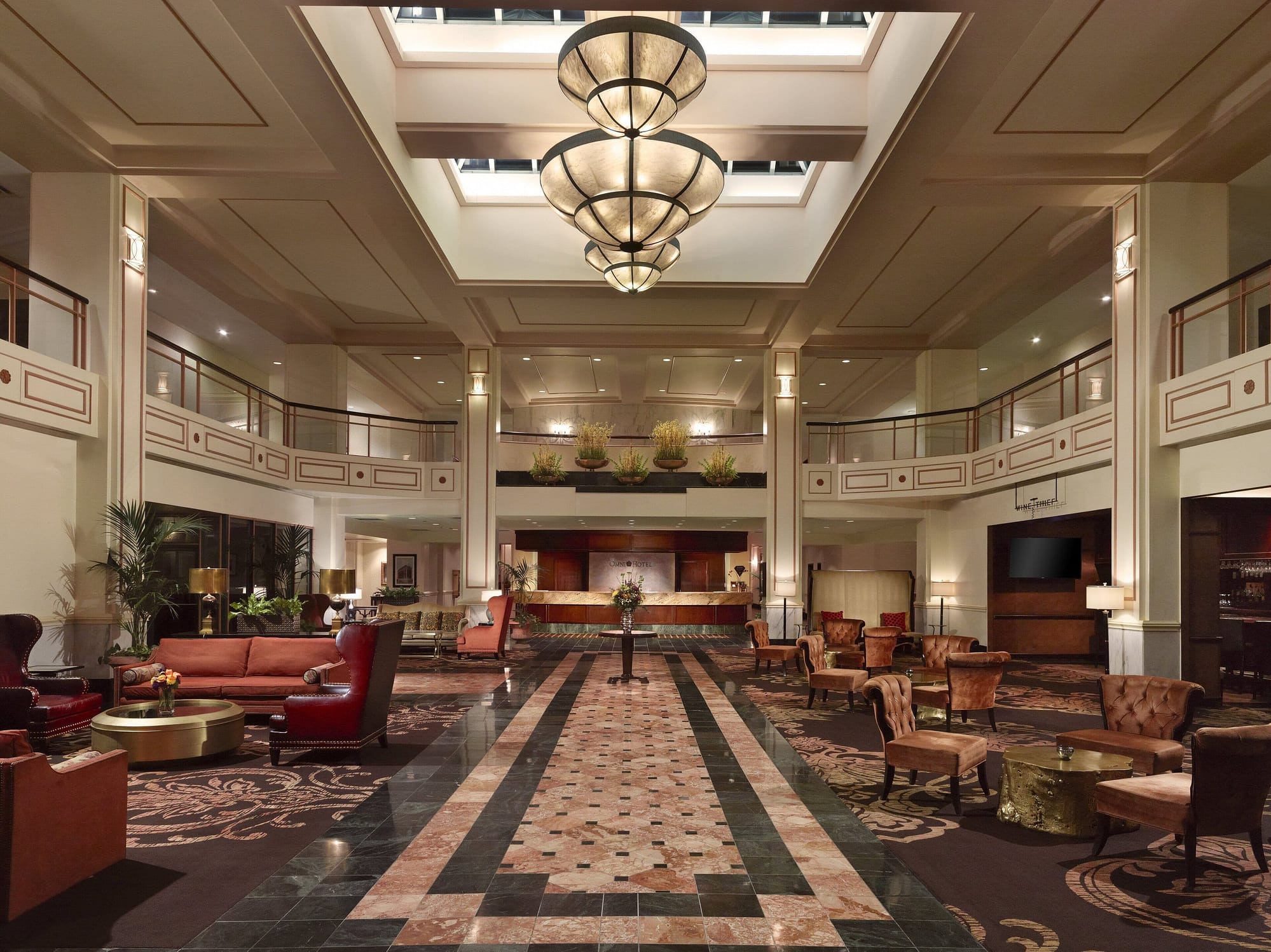 Lobby view of Omni Severin Hotel