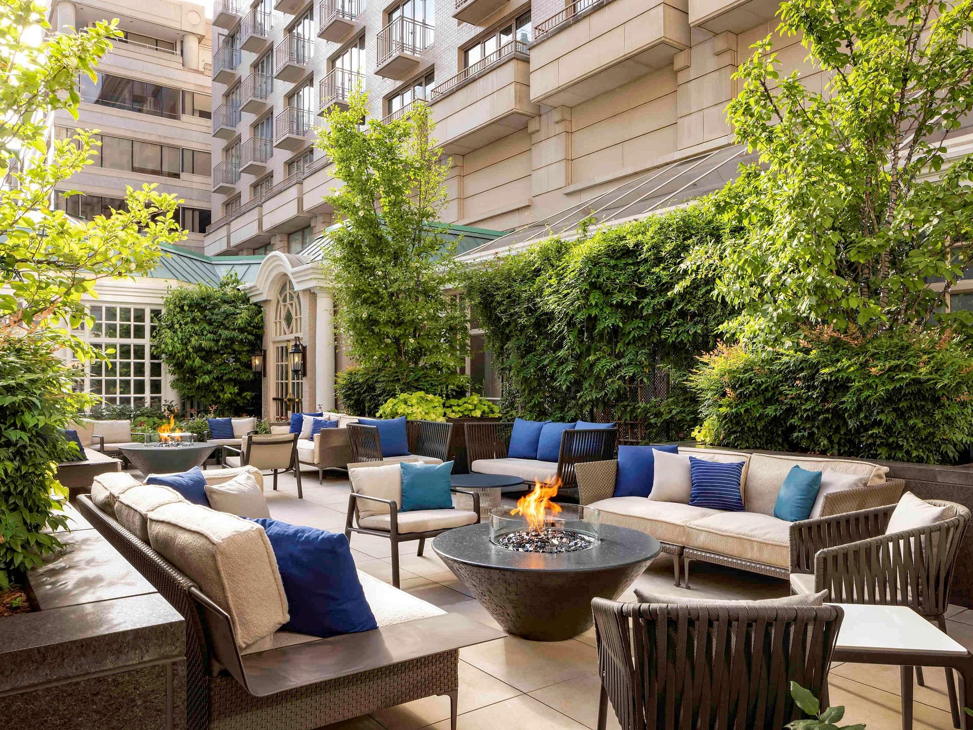 Patio view of Fairmont Washington D.C. Georgetown