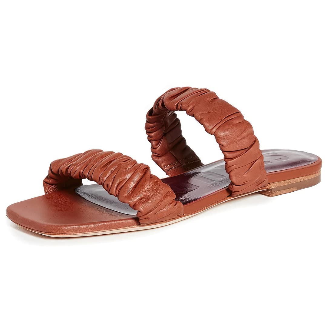 Staud Maya Ruched Sandals