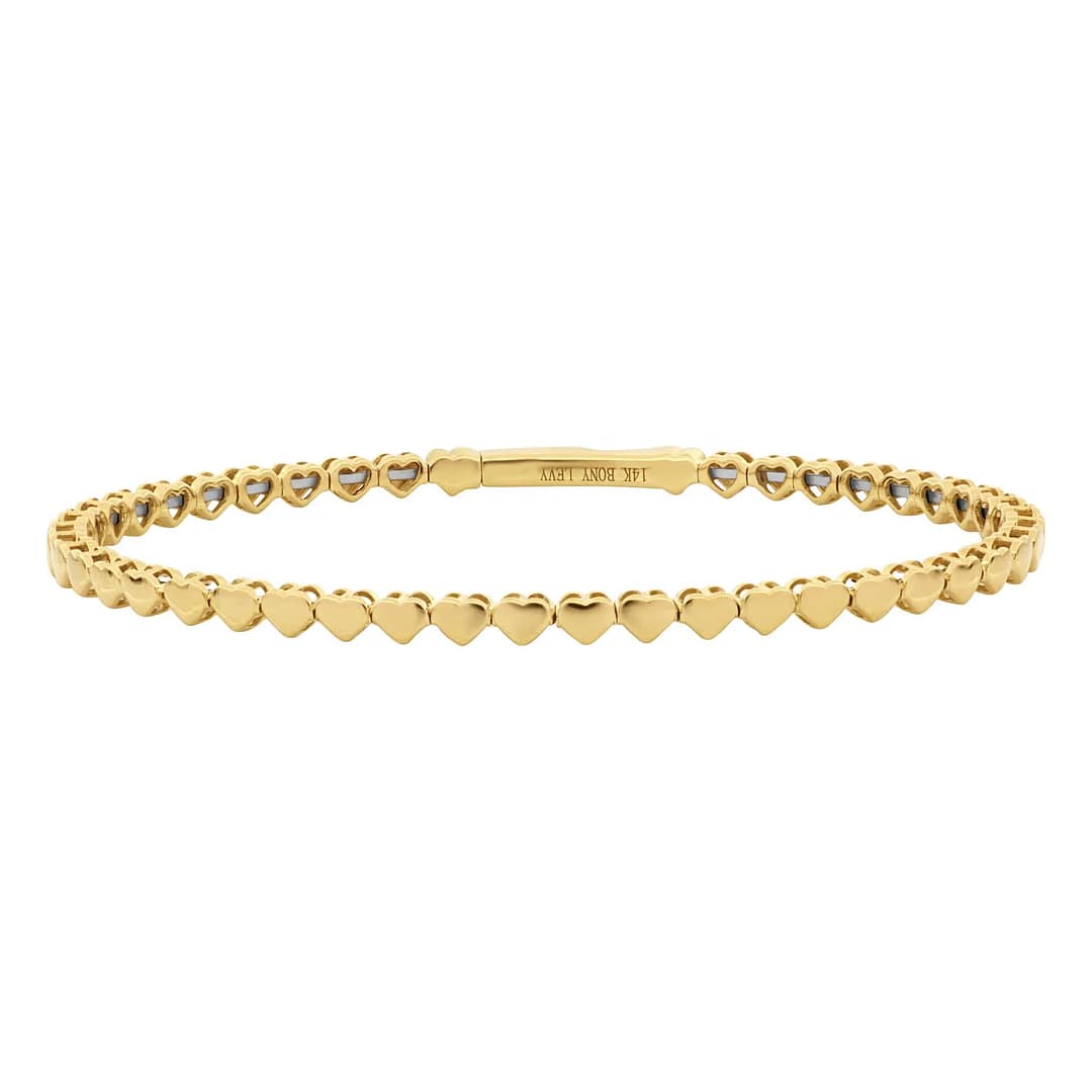 Bony Levy 14K Gold Heart Flexible Bracelet
