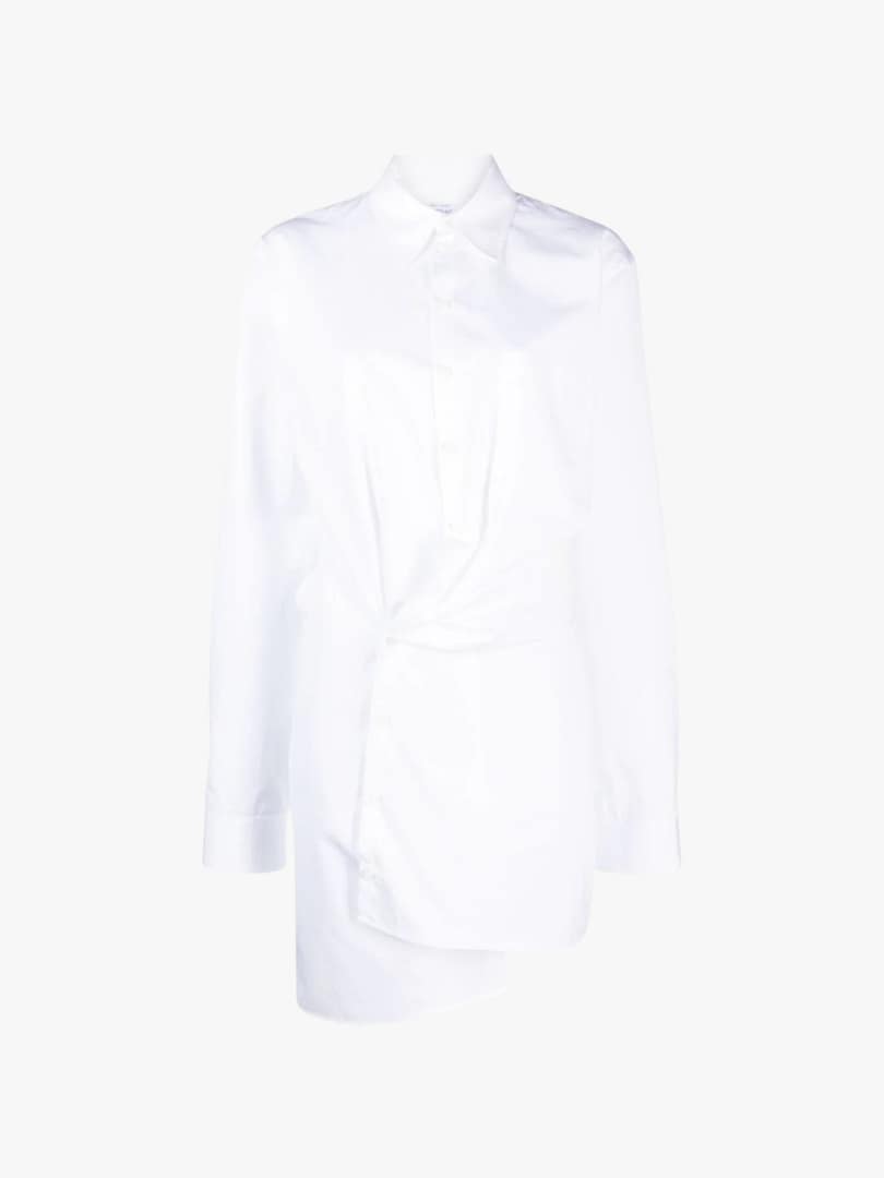 Off-White Asymmetric Cotton Shirtdress