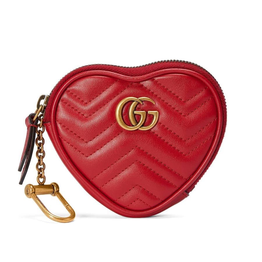Gucci GG Marmont Heart-Shaped Coin Purse