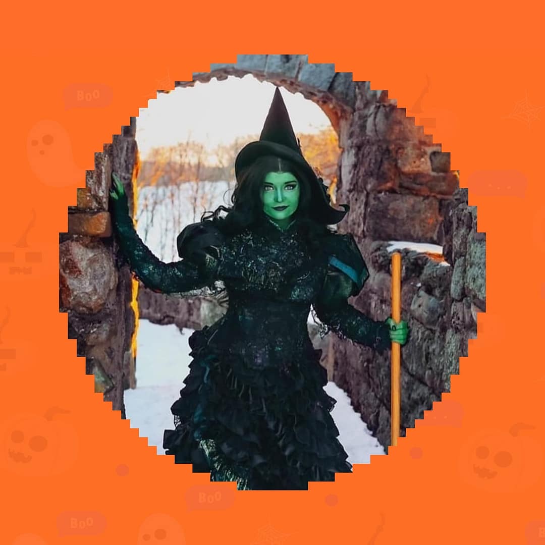 Illustrated collage of the best halloween costumes of all time