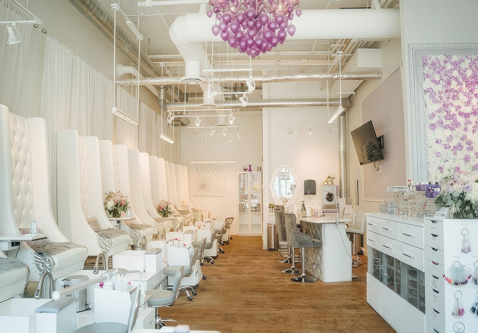 Little Luxuries Nail Lounge interior