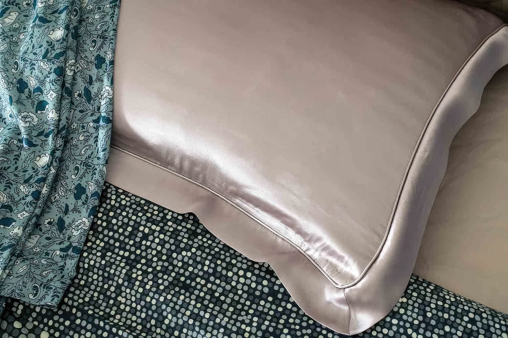 A silk pillowcase