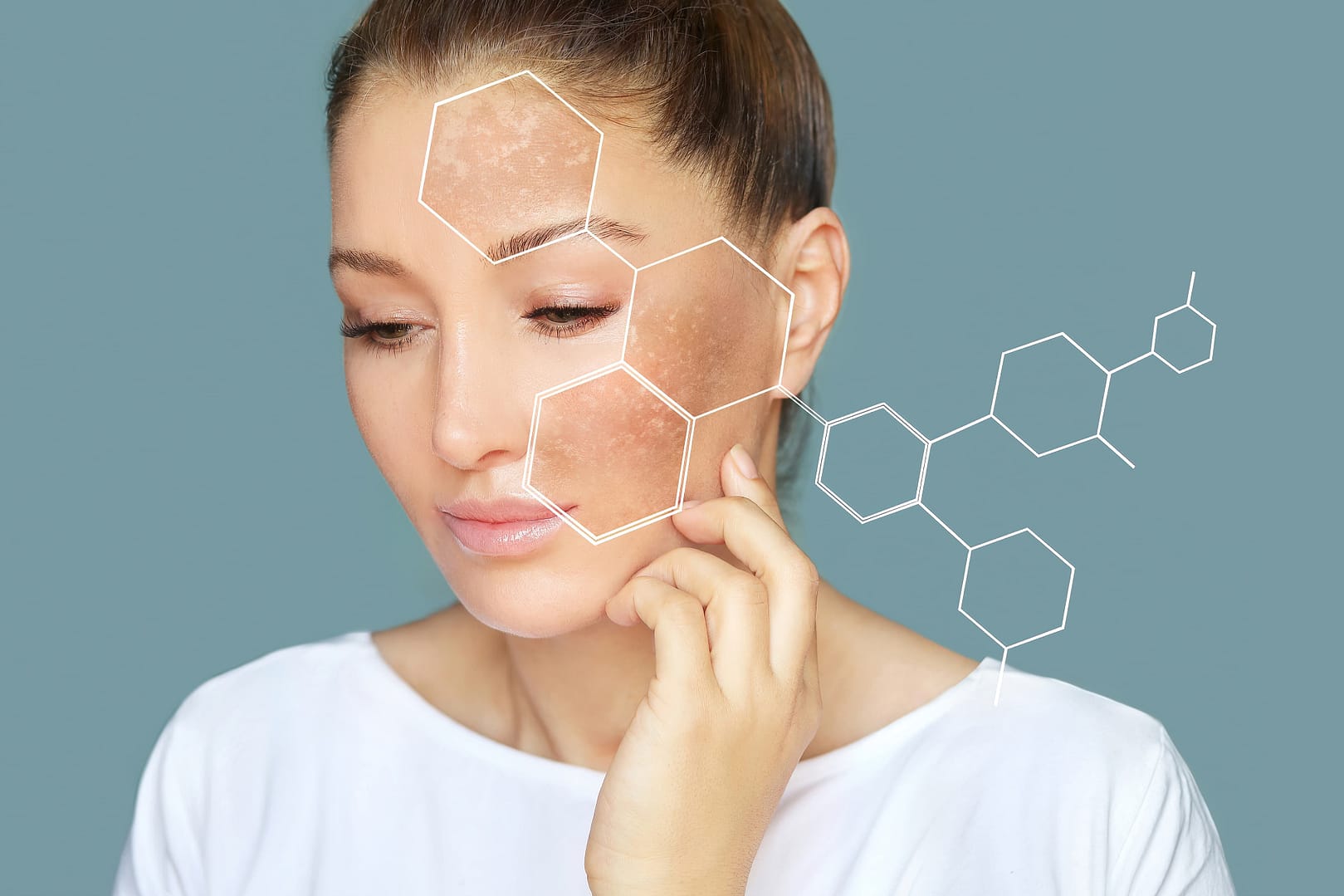 Woman using harsh chemicals on your skin