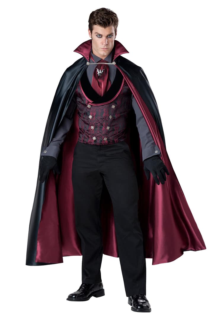 Man in nocturnal count vampire costume