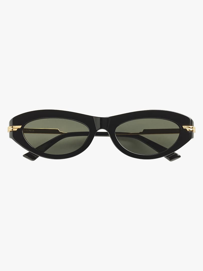 Bottega Veneta BV1368S 001 Classic Cat Eye Sunglasses