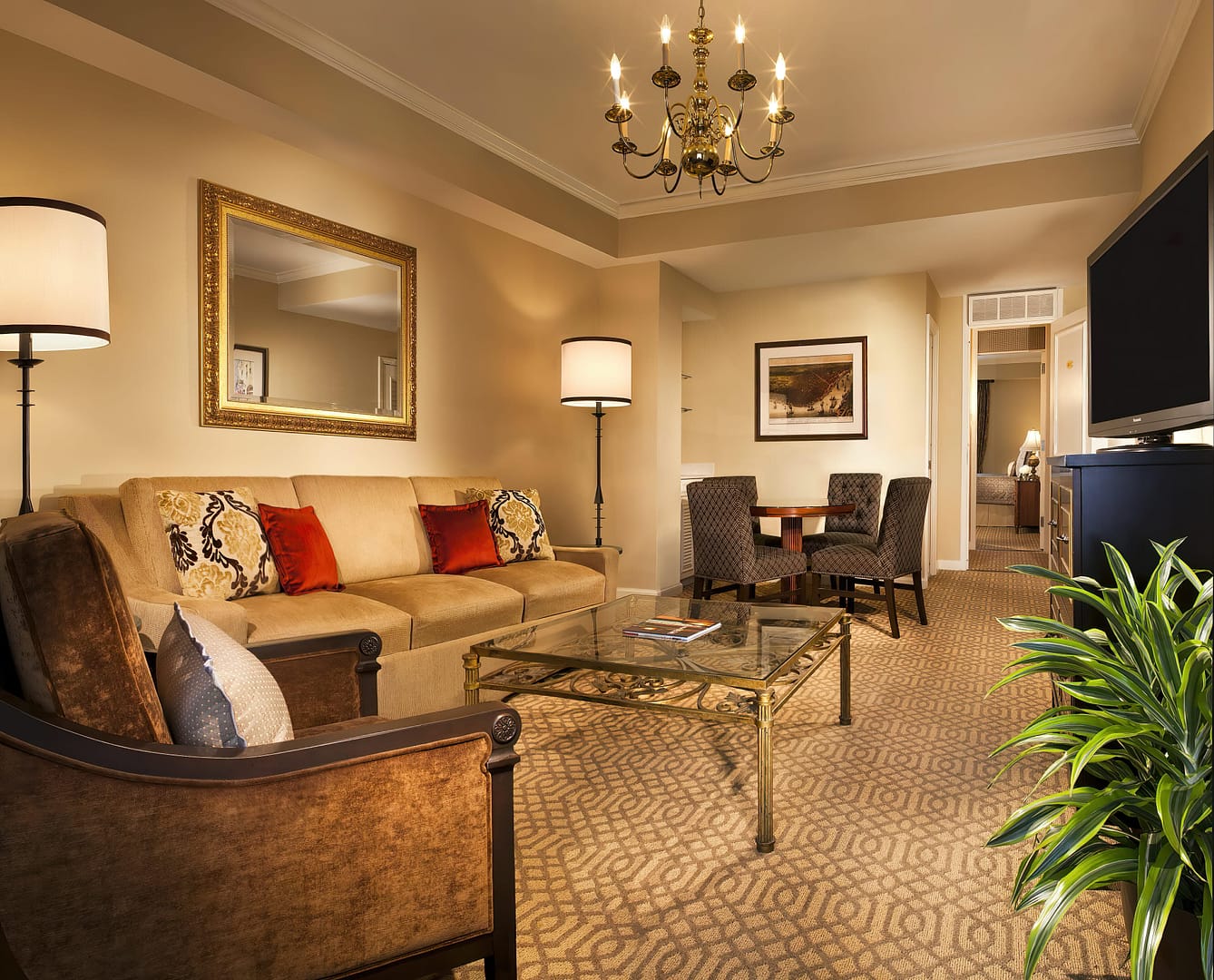 Living room view of Omni Royal Orleans
