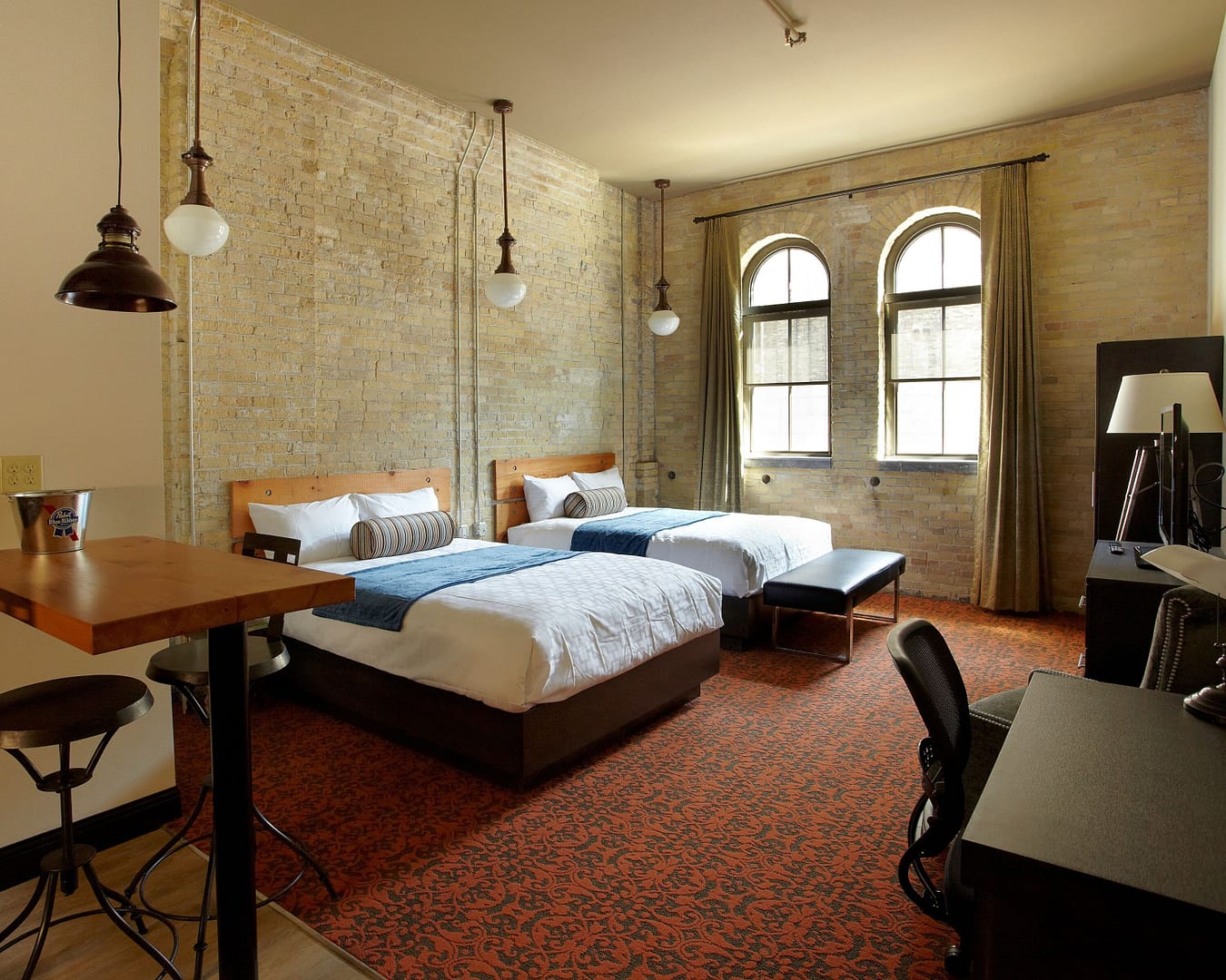 Bedroom view of Brewhouse Inn & Suites