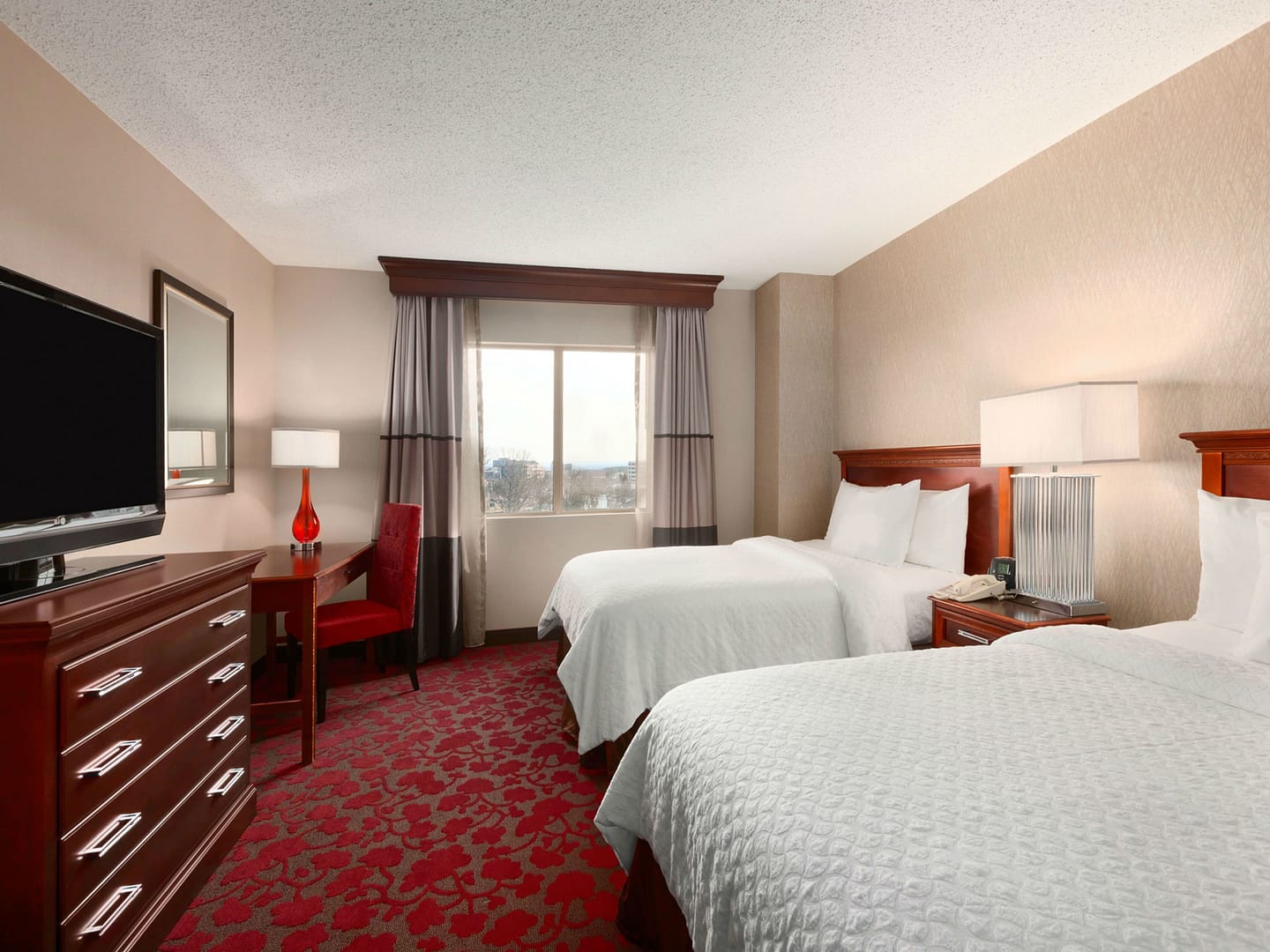 Bedroom view of Embassy Suites Dulles Airport