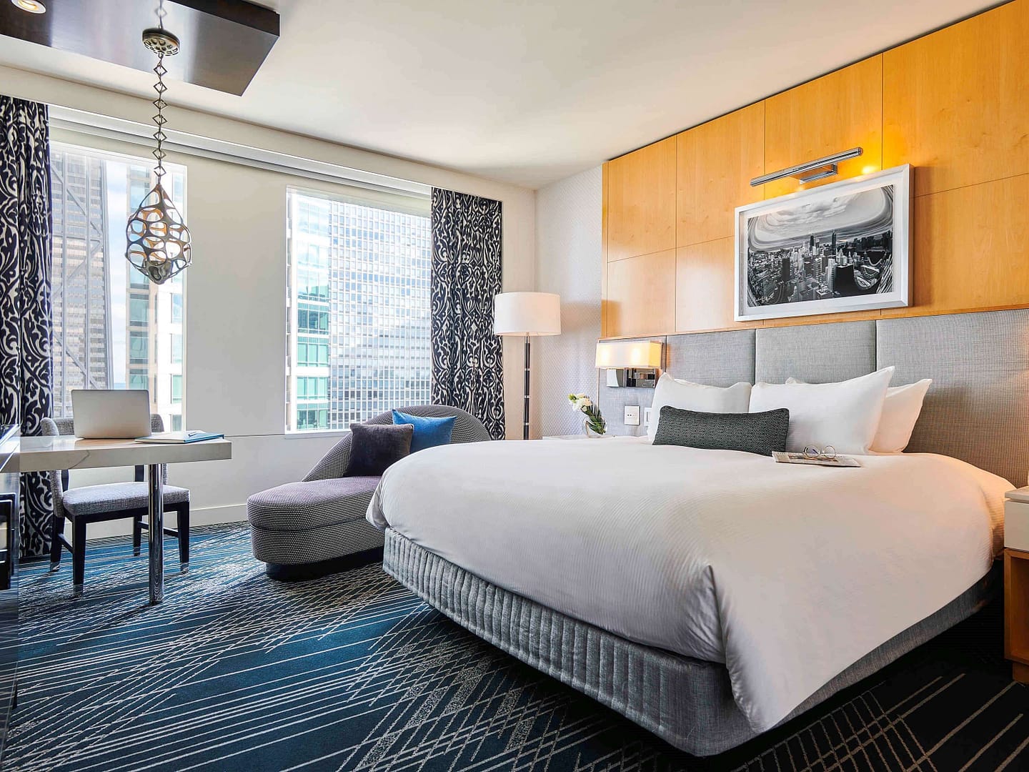 Bedroom view of Sofitel Chicago Magnificent Mile
