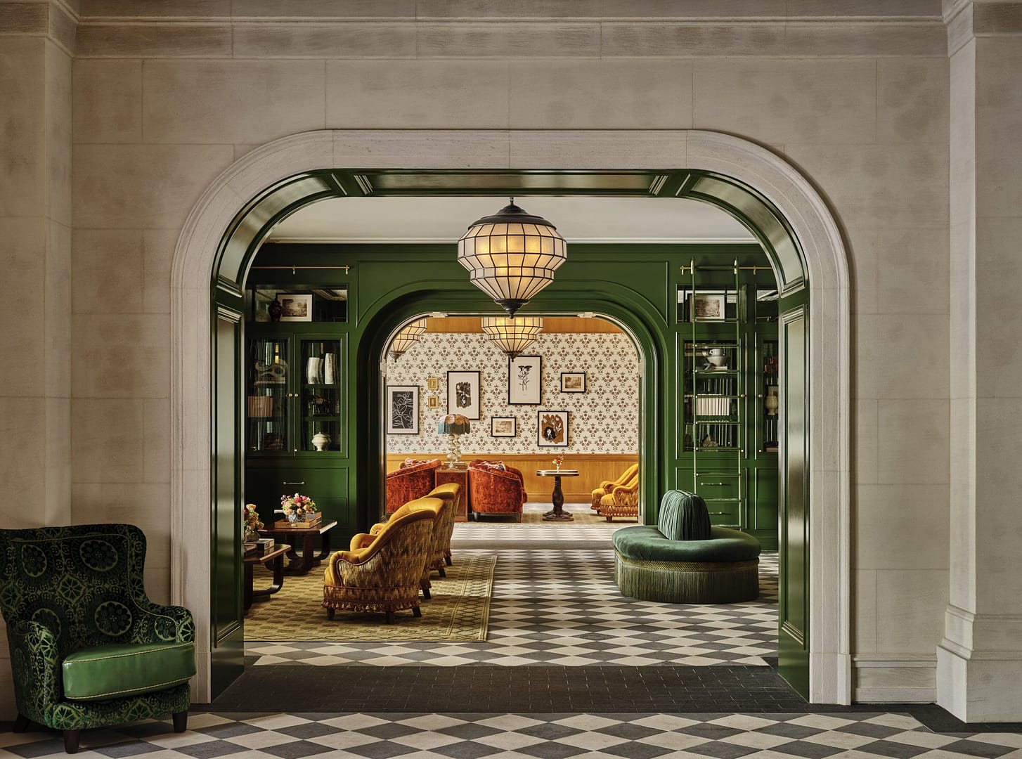 Lobby view of Four Seasons Hotel Boston
