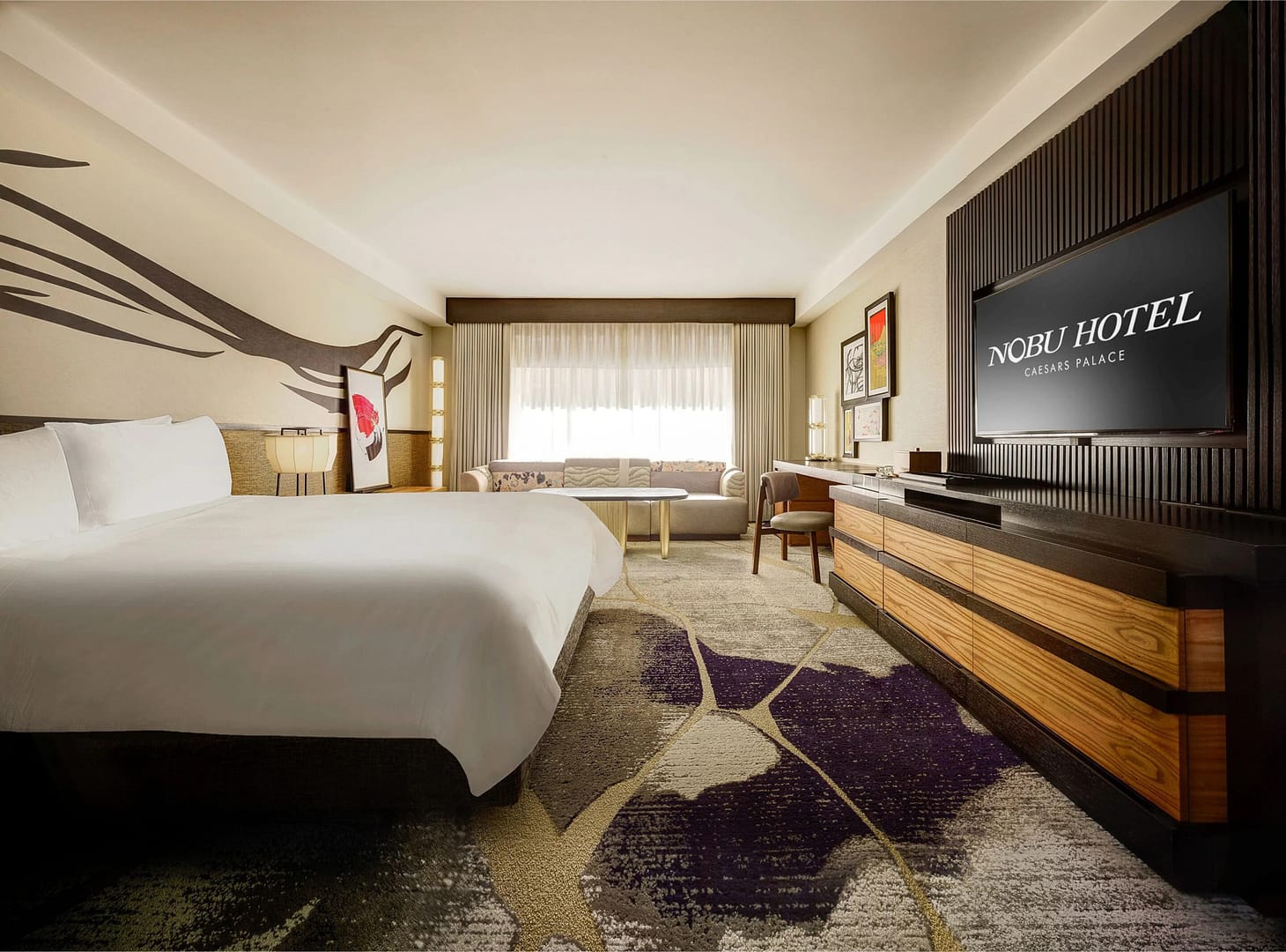 Bedroom view of NOBU Hotel Las Vegas