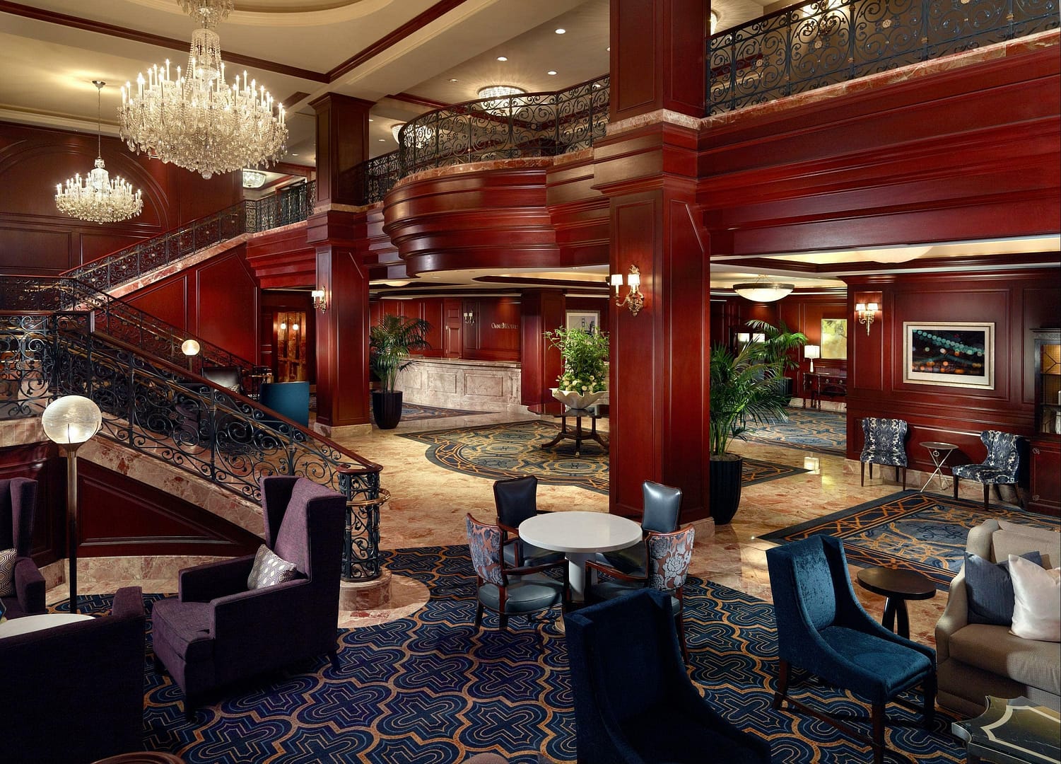 Lobby view of Omni San Francisco Hotel