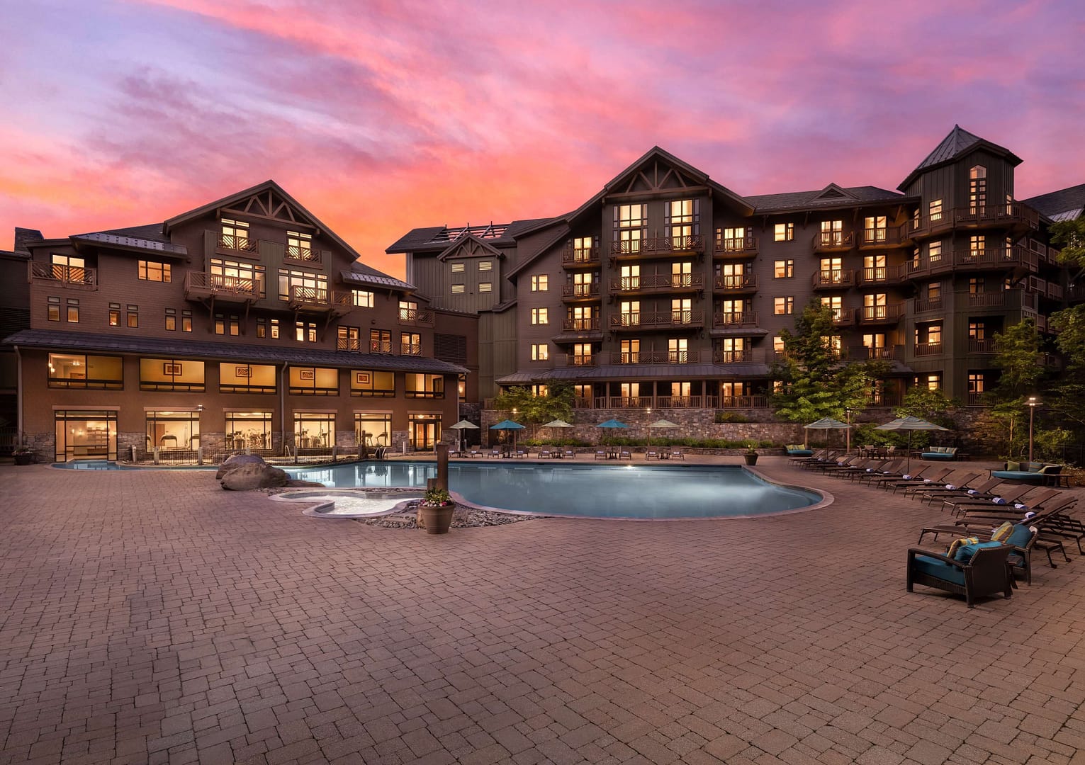 Building view of The Lodge at Spruce Peak