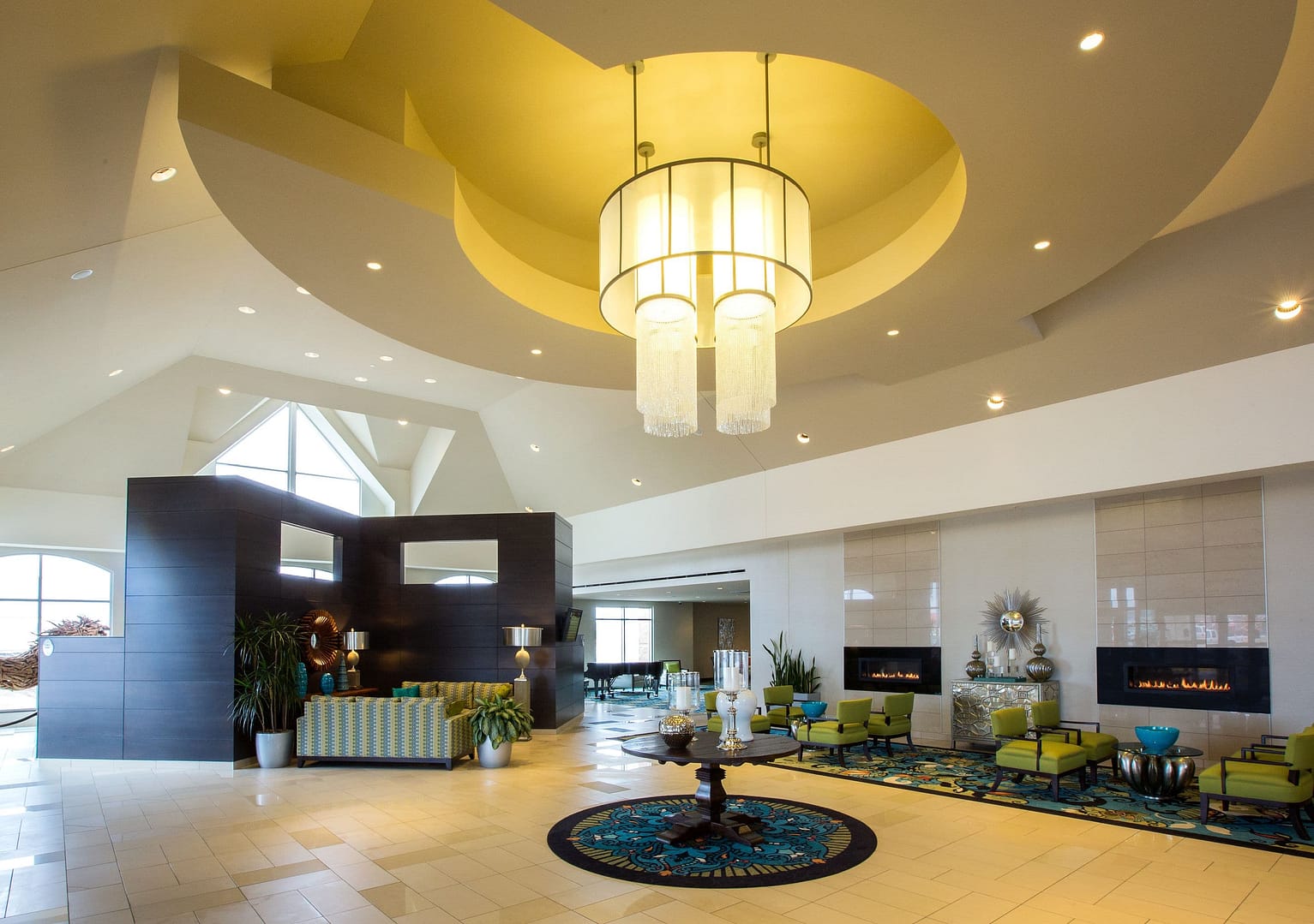 Lobby view of Prairie Meadows Hotel