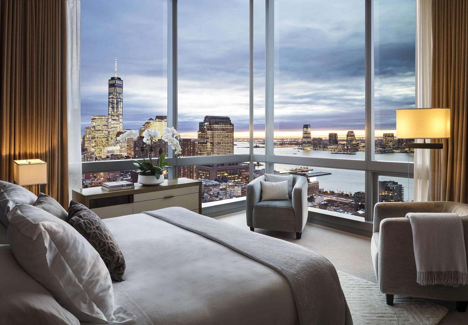 Bedroom view of The Dominick Hotel