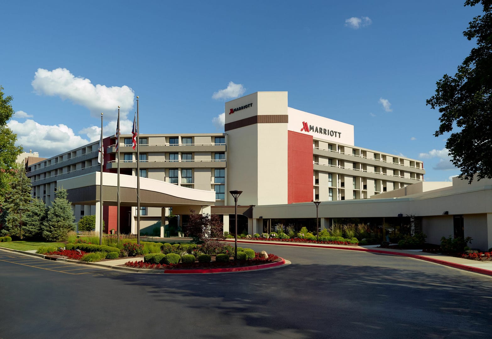 Building view of Marriott at the University of Dayton