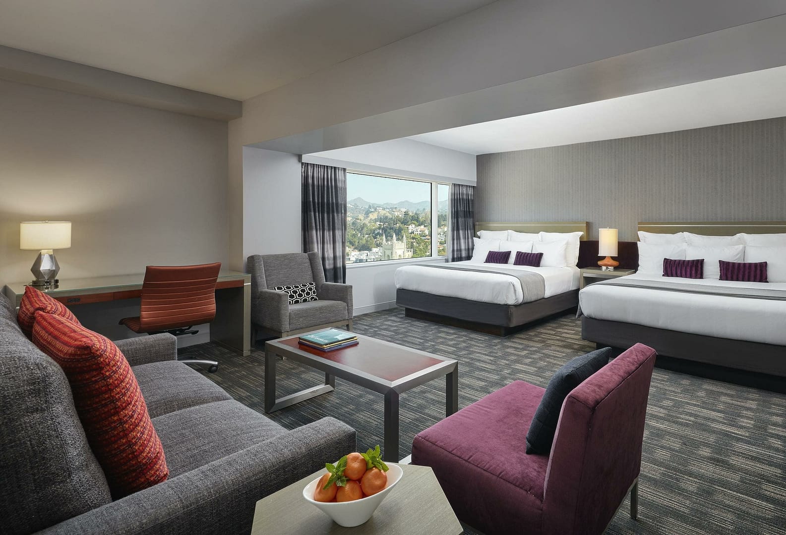 Bedroom view of Loews Hollywood Hotel
