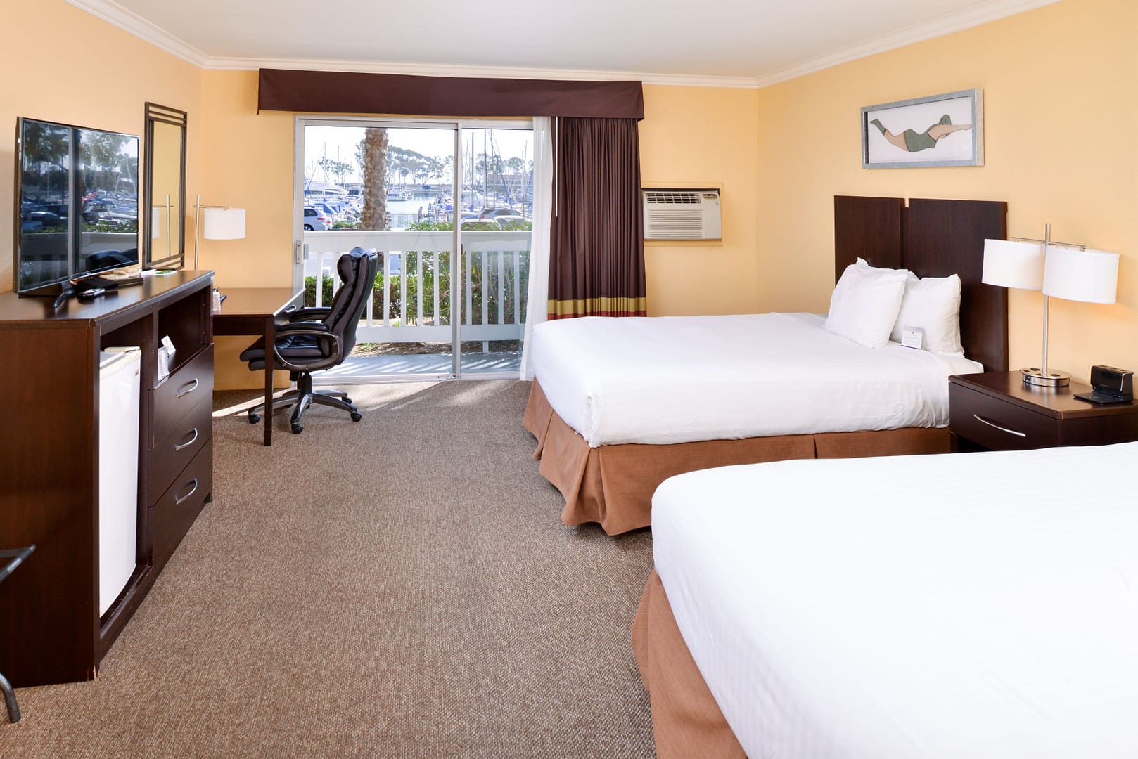 Bedroom view of Dana Point Marina Inn