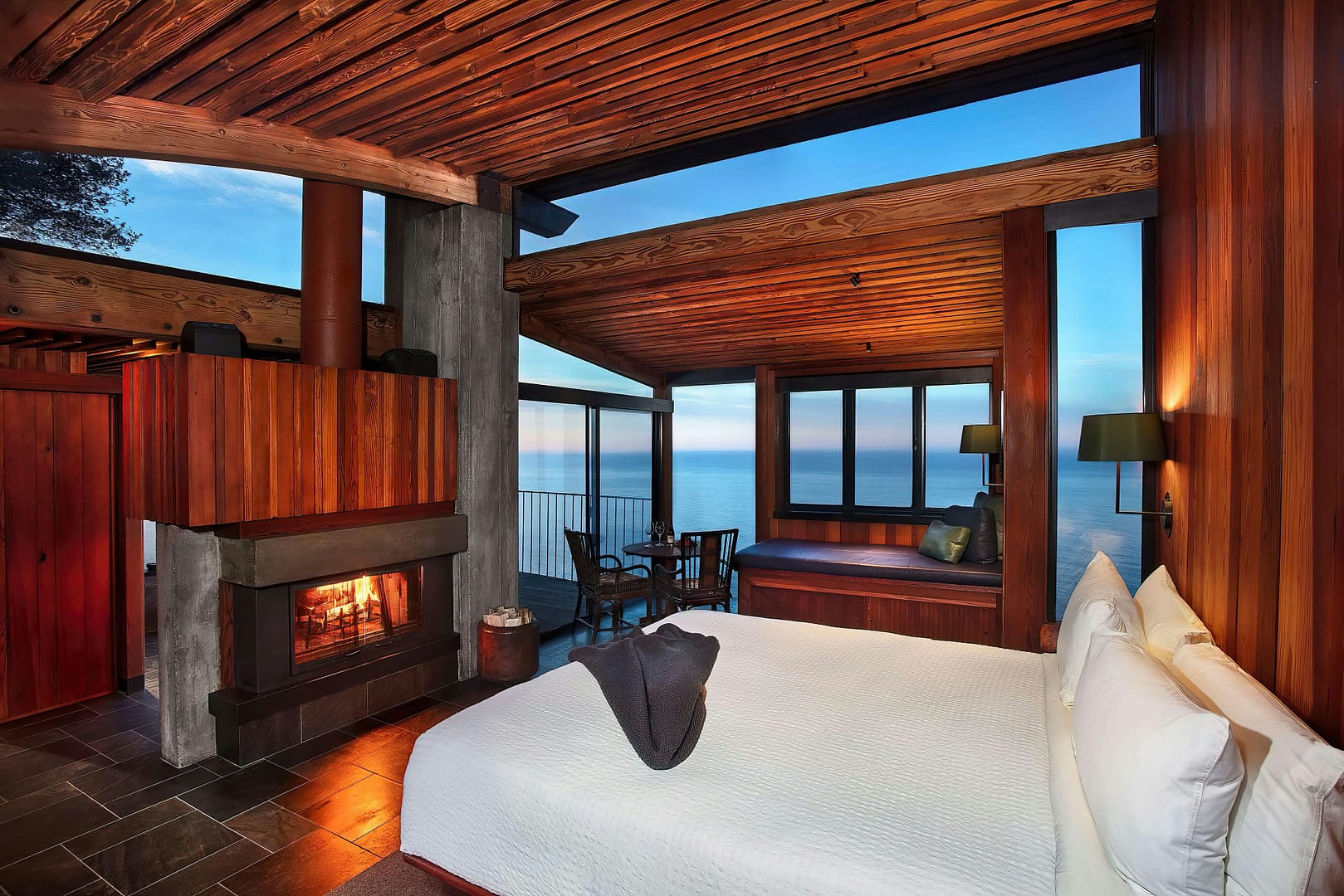 Bedroom view of Post Ranch Inn