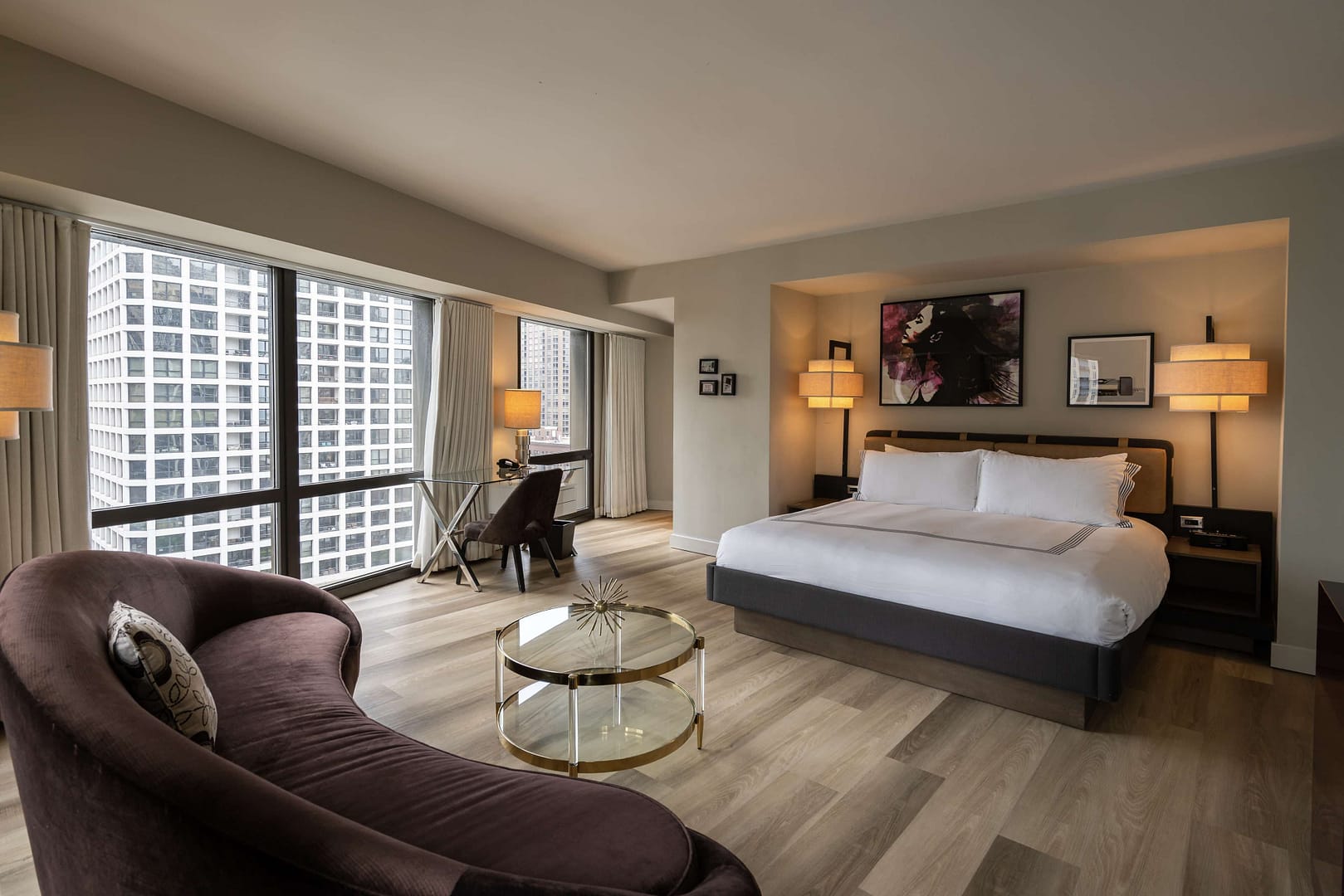 Bedroom view of Thompson Chicago, by Hyatt