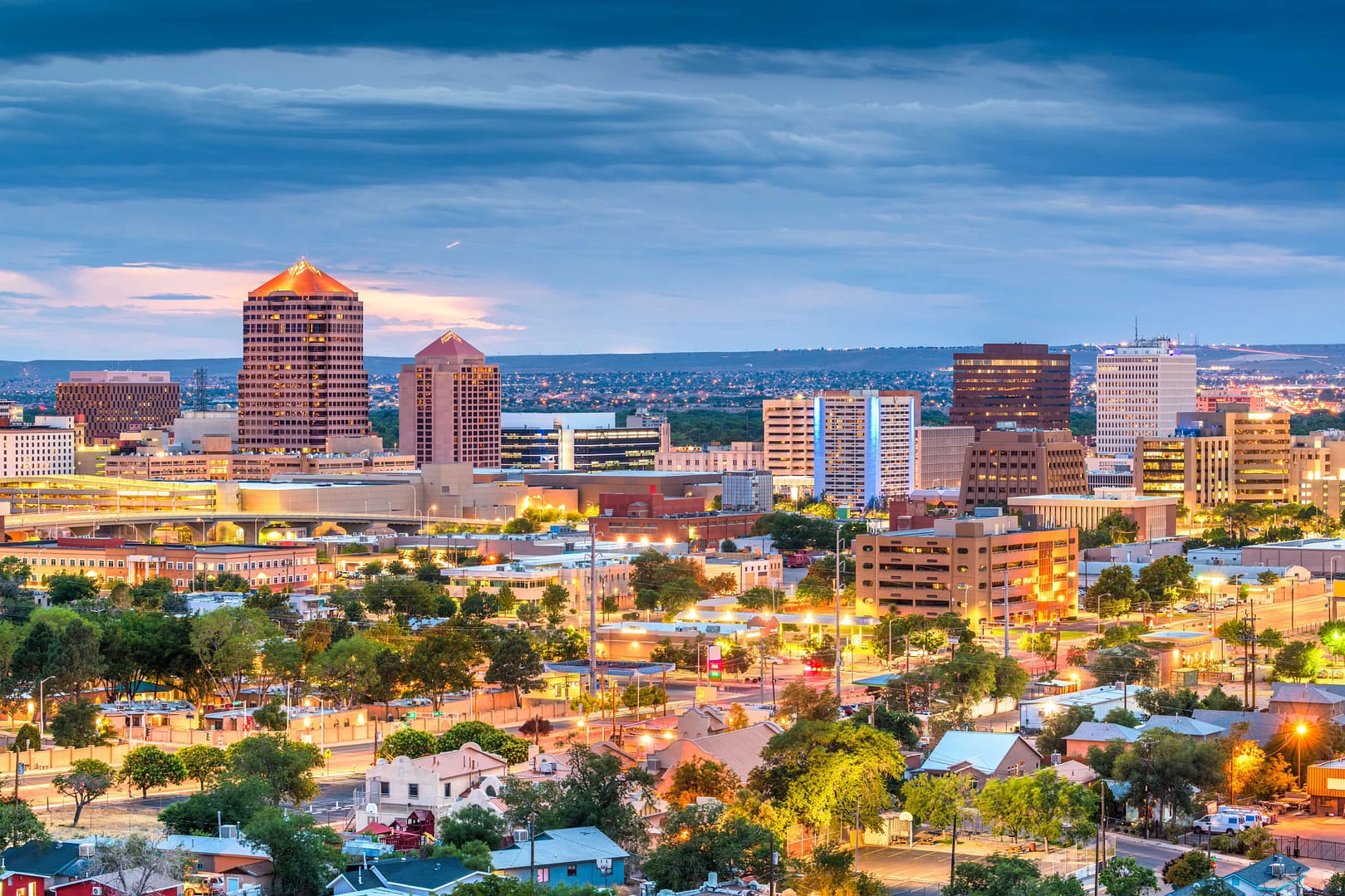 Albuquerque, New Mexico, USA downtown cityscape